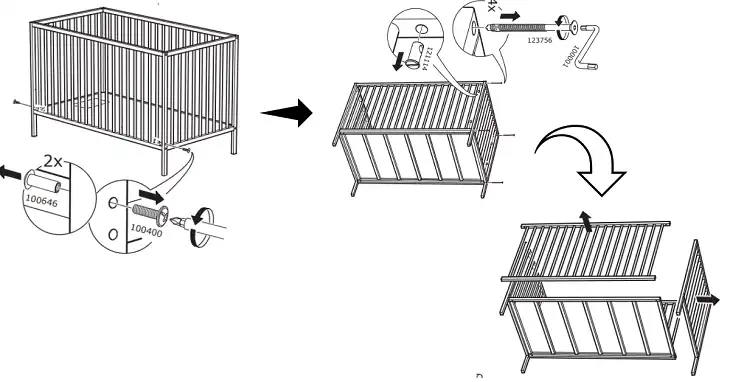 Using the IKEA Conversion Kit for the IKEA Sniglar Crib