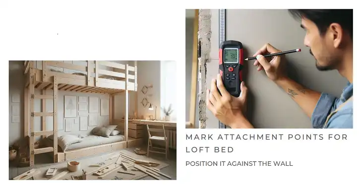 Position the Loft Bed Against the Wall and Mark Attachment Points