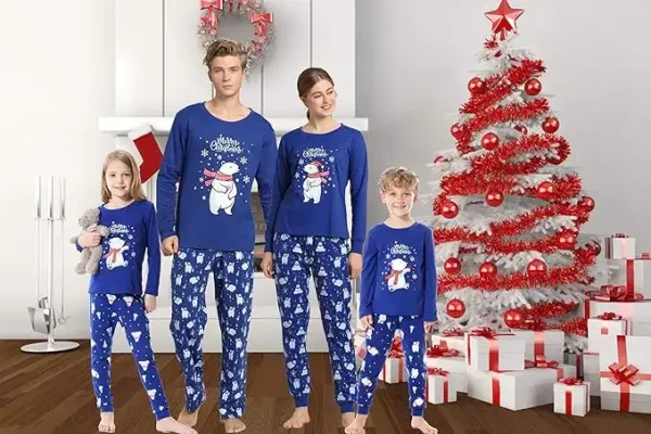 Family Matching Polar Bear Pajama Sets – Christmas Sleepwear