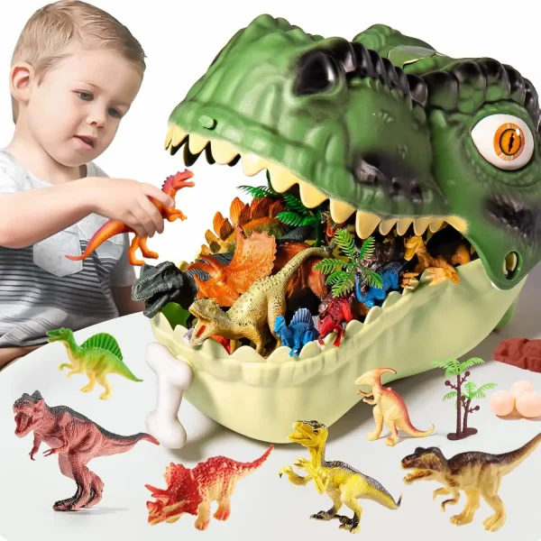 Dinosaur World Playset – 45PCS Jurassic Dino Figures for Kids 3-5